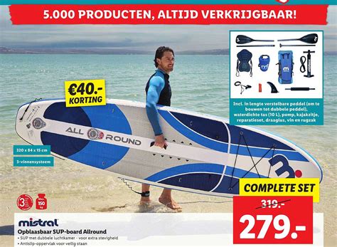 Mistral Opblaasbaar Sup Board Allround Aanbieding Bij Lidl 1Folders Nl