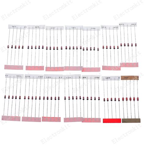 Pcs Lot Value W Zener Diode Assorted Kit N A N A