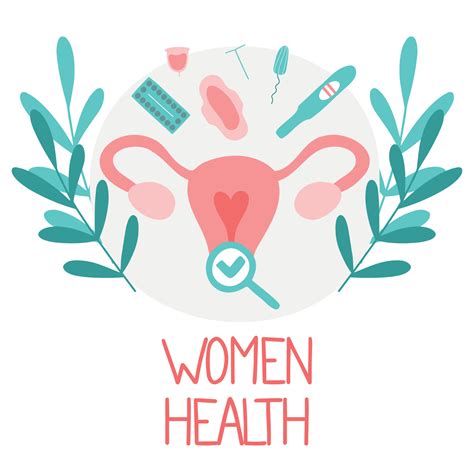 Gynecology And Female Health Concept Check Up Ovary And Womb Colorful