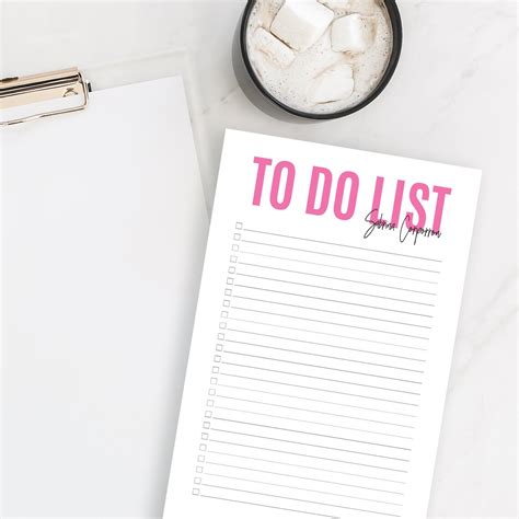 Personalized To Do List Notepad Custom Notepad Custom Etsy