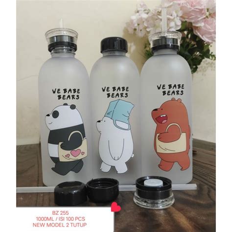 Jual Botol Minum We Babe Bears Bening Dof Ml Tutup Shopee