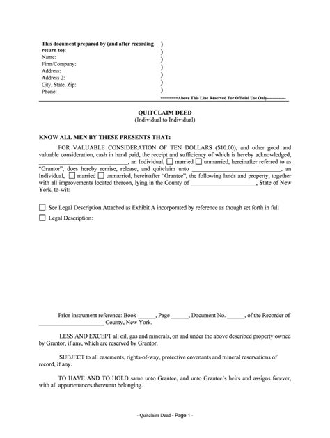 Quitclaim Deed Form Fill Out And Sign Printable Pdf Template Signnow