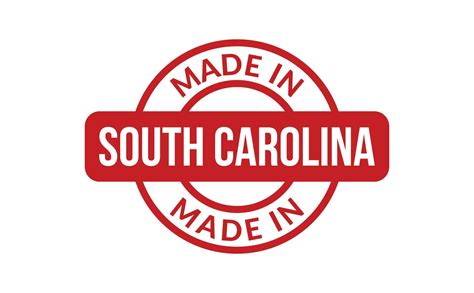 Made In South Carolina Rubber Stamp 25380396 Vector Art At Vecteezy