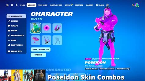 Poseidon Skin Combos Fortnite Battle Royale Youtube