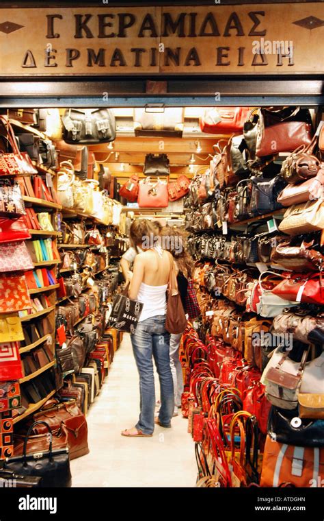 Shopping in the Plaka at night, Athens Greece Stock Photo - Alamy