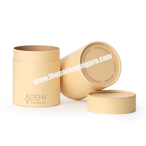 Food Grade Kraft Paper Cylinder Tube Packaging For Tea Coffee Cookie Candy Chocolate Box Packing