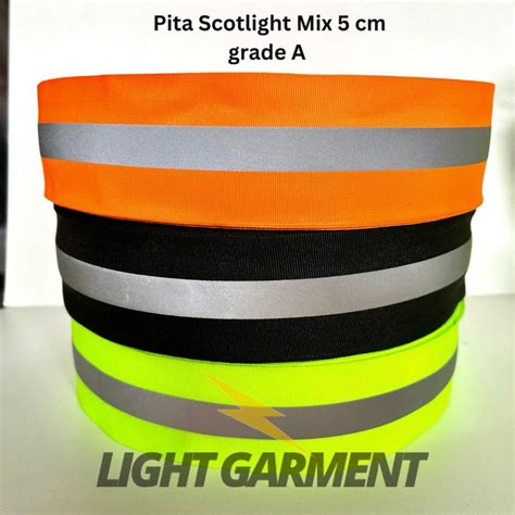 Jual Pita Reflektor Mix 5 Cm GRADE A Pemantul Cahaya Scotlight