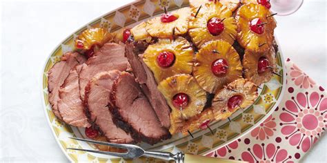 Ham With Cherry Pineapple Glaze Recipe Easy Glazed Ham Recipe