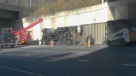 I 495 Lanes In Bethesda Closed After Tractor Trailer Overturns