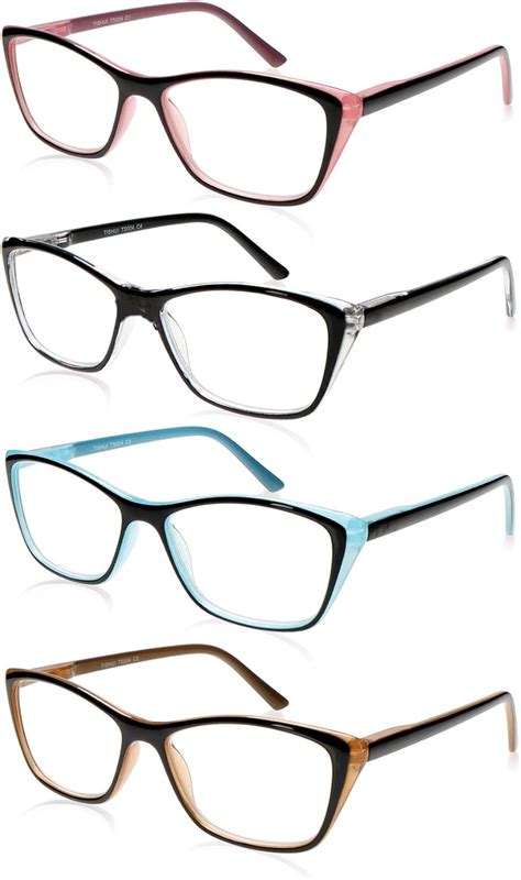 Tishui Reading Glasses For Women 200 Modern Cat Eye Ladies Readers 2 Tone Stylish