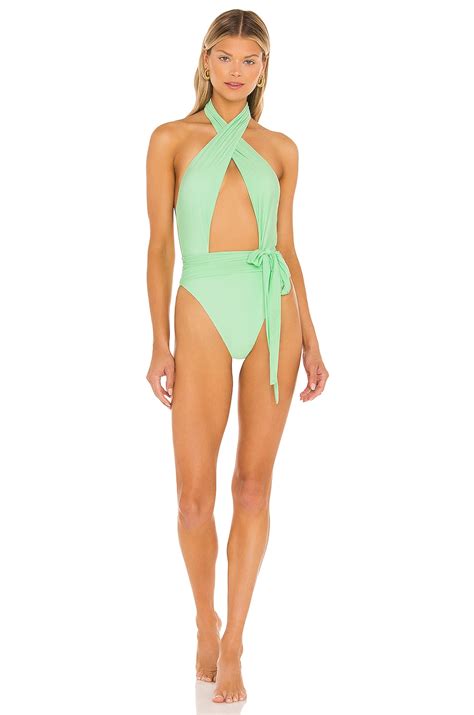 PQ X REVOLVE Alex One Piece Bikini In Aloe REVOLVE