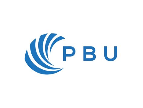 pbu letra logo diseño en blanco antecedentes. pbu creativo circulo ...