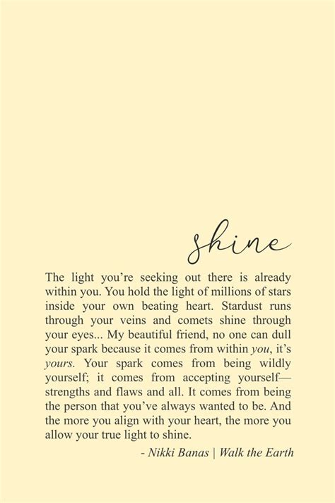 Shine From Within Quote Inspiring Poetry Healing Quotes Words For