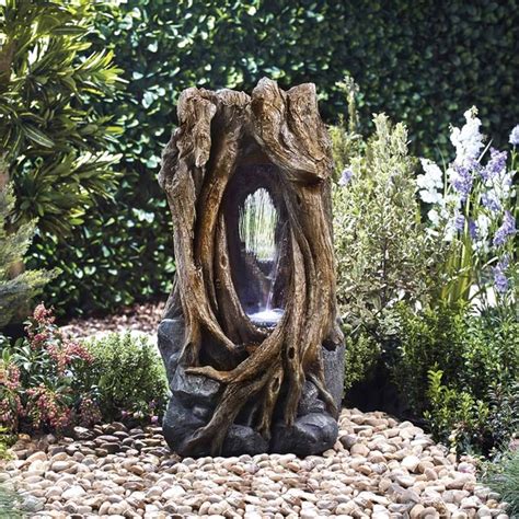 Serenity Hollow Tree Trunk Waterfall Water Feature Garden Gear