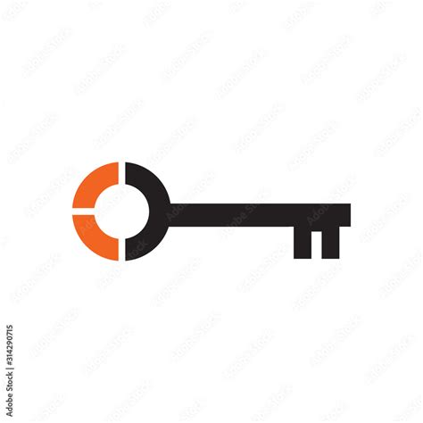 Simple key logo icon design vector template Stock Vector | Adobe Stock