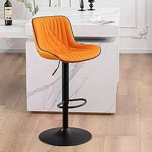 Youtaste Modern Orange Bar Stool Set Of Adjustable Barstool Luxury