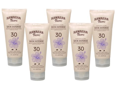 5 Pack Of Hawaiian Tropic Antioxidant Sunscreen Lotion Spf 30 6 Ounce