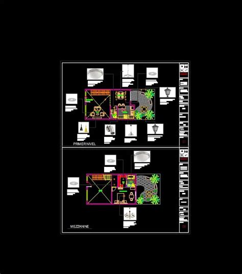 Plano De Iluminacion Vivienda En Autocad Librer A Cad