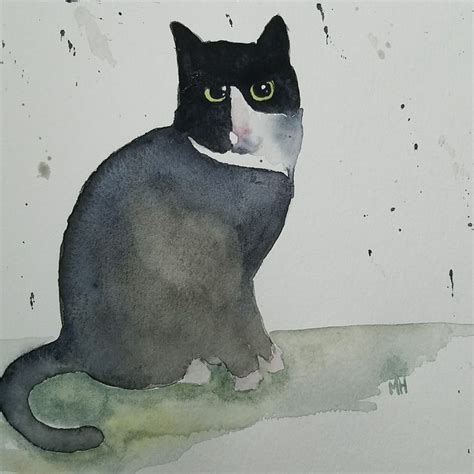 Black Cat watercolor painting | Watercolor cat, Watercolor paintings ...