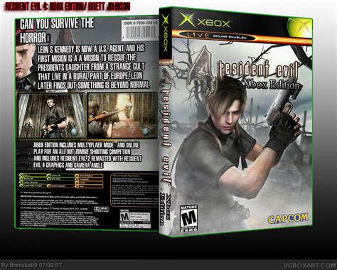 Resident Evil 4 Xbox Edition Xbox Box Art Cover By Brettska99