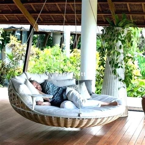 Outdoor Hanging Daybed Outdoor Swing Bed Wicker Round Hanging Bed Wicker Sofa Swing Bed Round ...