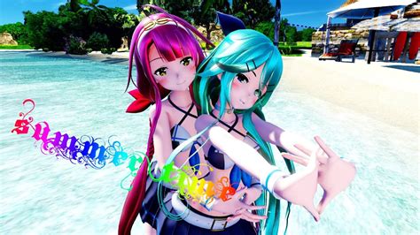 【mmd艦これ】 Summertime Cham式 山風and江風 【4k】 Sub Jp En Ch Youtube