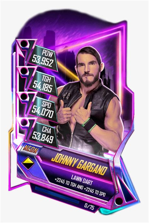 Supercard Johnnygargano S3 Hardened Fusion 10606 Supercard Wwe