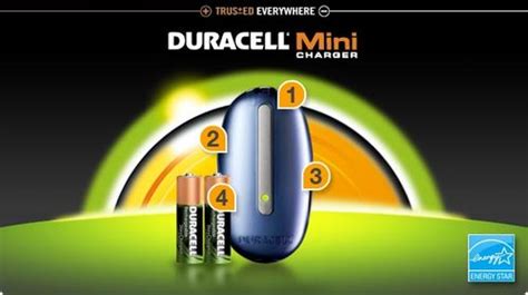 Duracell Rechargeable Mini Color Charger With 2 Aa