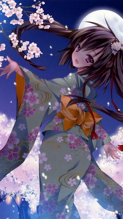 Anime Girl Kimono Wallpaper Hd Anime Wallpaper 21712 Hot Sex Picture