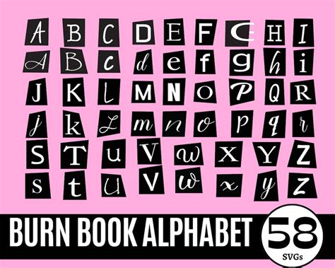 58 Burn Book Svg Burn Book Font Svg Burn Book Font For Cricut Svg