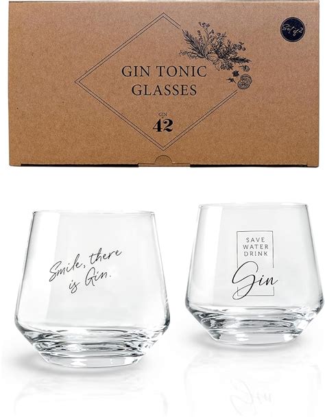 Gin Tonic Gl Ser Er Geschenkset Mit Typischen Gin Spr Chen X