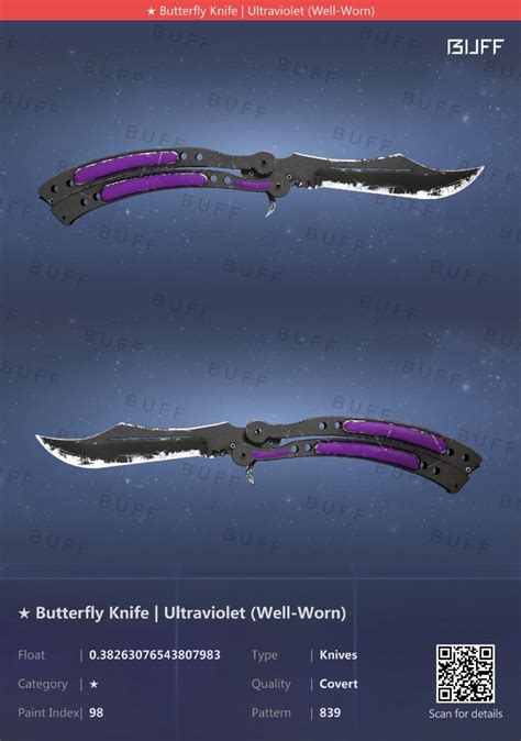 Butterfly Knife Ultraviolet WW Csgo Skins Ostrzyce Kup Teraz Na