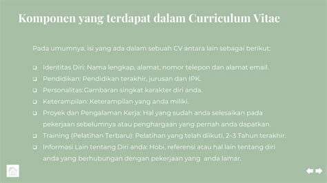 Power Point Curriculum Vitae Pengertian Contoh PPT