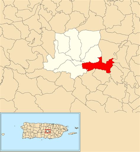 Image: Honduras, Barranquitas, Puerto Rico locator map