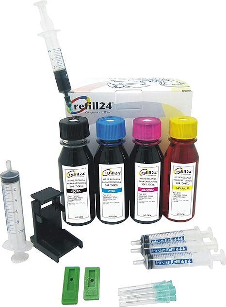 Refill Kit De Recarga Compatible Para Cartuchos De Tinta Hp