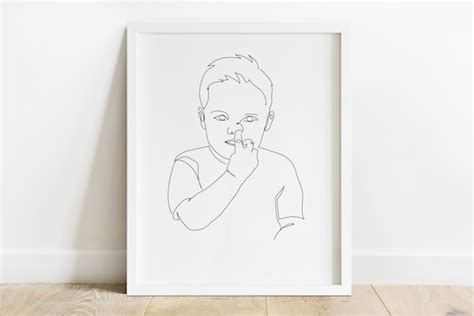 Child Outline Drawing