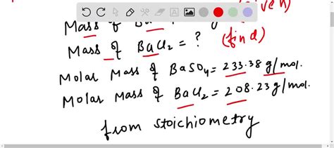 Solved Barium Chloride And Sodium Sulfate React According To The Following Equation Bacl2