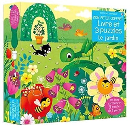 Amazon Fr Le Jardin Mon Petit Coffret Livre Et 3 Puzzles Taplin