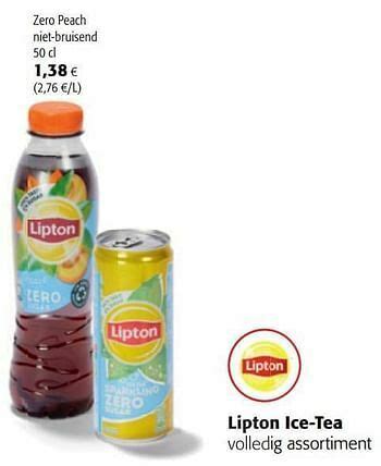 Lipton Ice Tea Zero Peach Niet Bruisend Promotie Bij Colruyt