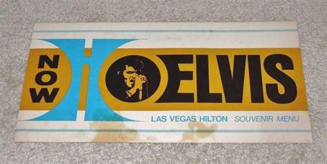 Original Elvis Presley Now Concert Las Vegas Hilton Souvenir Dinner