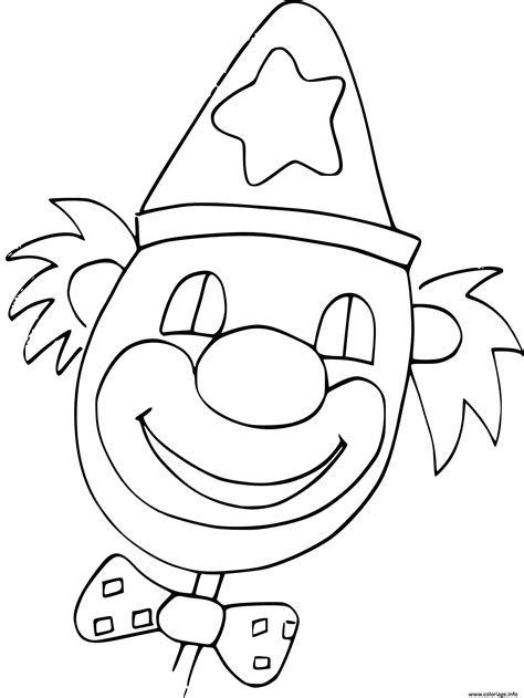 Coloriage Clown Avec Un Sourire Pour Amuser Les Enfants Dessin Clown à