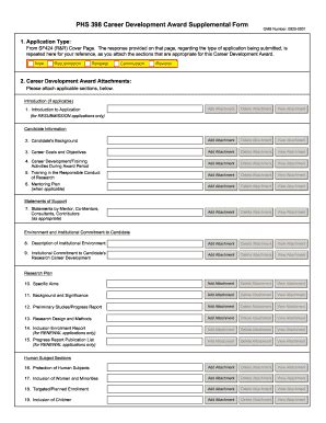 Fillable Online Apply Grants Phs Career Development Award