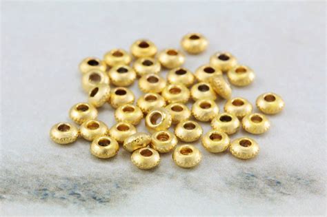 Mm Gold Rondelle Beads Gpy Spacers