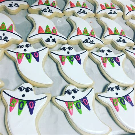 BOO Halloween Ghost Cookies By Hayleycakes And Cookies In Austin Texas