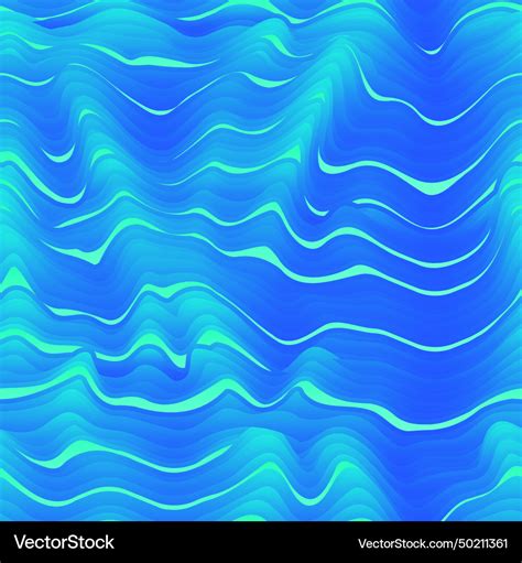 Blue Waves Seamless Pattern Royalty Free Vector Image