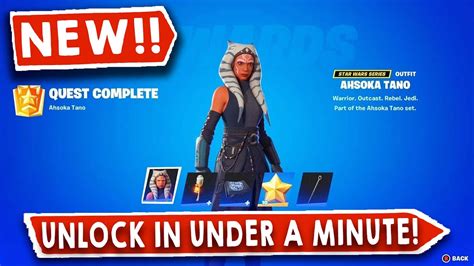 How To Get The Fortnite Ahsoka Tano Skin In Under 1 Minute Chapter 4