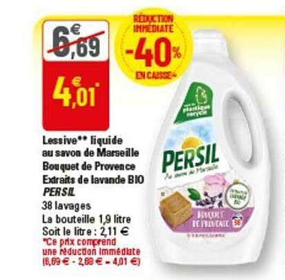 Promo Lessive Liquide Au Savon De Marseille Bouquet De Provence