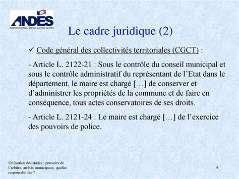 Utilisation des stades pouvoir de larbitre et arrêtés municipaux