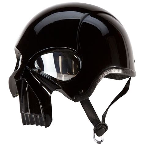 DOT 3D Skull Gloss BlacK Motorcycle Helmet