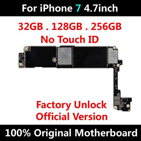 Original Unlocked Motherboard For Iphone Inch No Touch Id